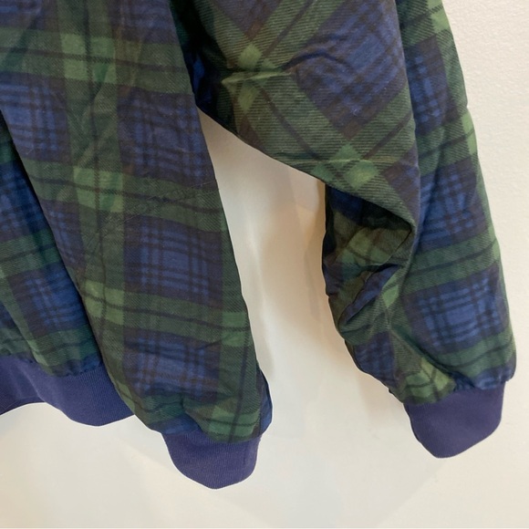 VTG WINNER MATE Golf Wind Jacket NAVY/GREEN PLAID Pull-Over WINDBREAKER XL - Picture 3 of 5